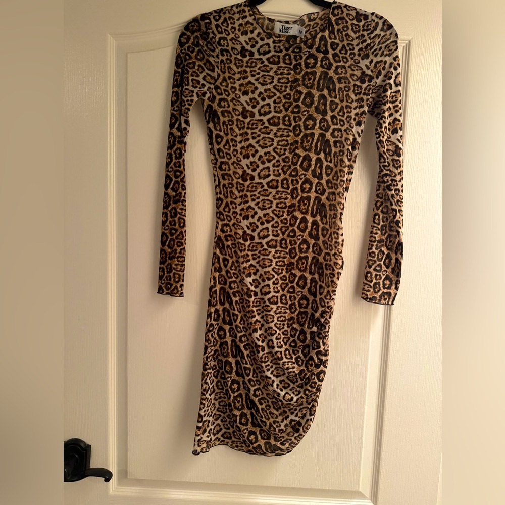 Tiger Mist Leopard Semi Sheer Dress.